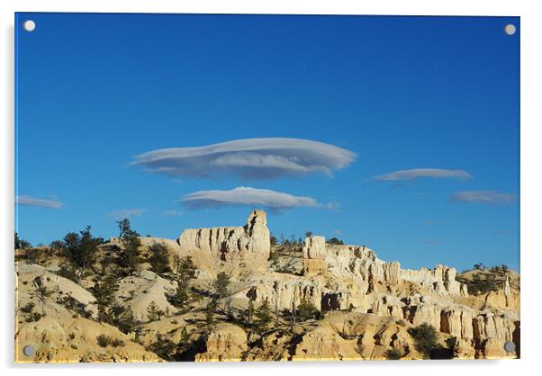 Particular clouds on Bryce Canyon, Utah Acrylic by Claudio Del Luongo