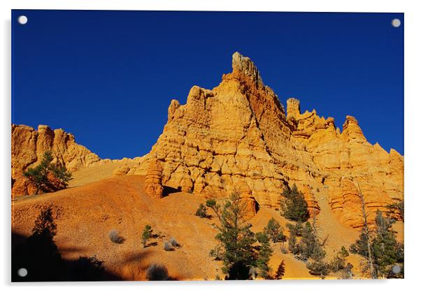Orange rocks in Casto Canyon, Utah Acrylic by Claudio Del Luongo