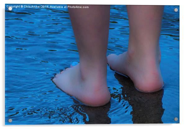 Icy Cold River Feet Acrylic by Chris Archer