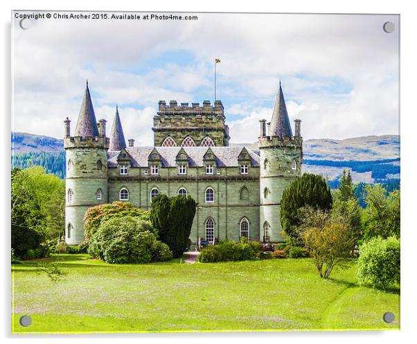  Inverary Castle Acrylic by Chris Archer