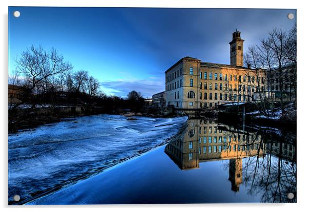 New Mill, Saltaire Acrylic by mark davis