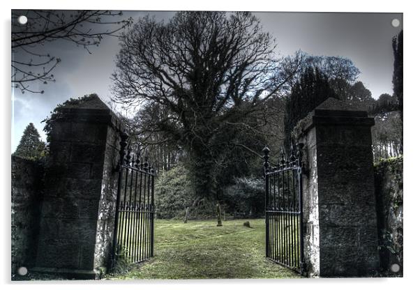 Cemetery Gates Acrylic by Steve Duckworth