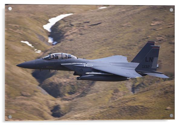 F15E Strike Eagle Low Level Acrylic by Philip Berry