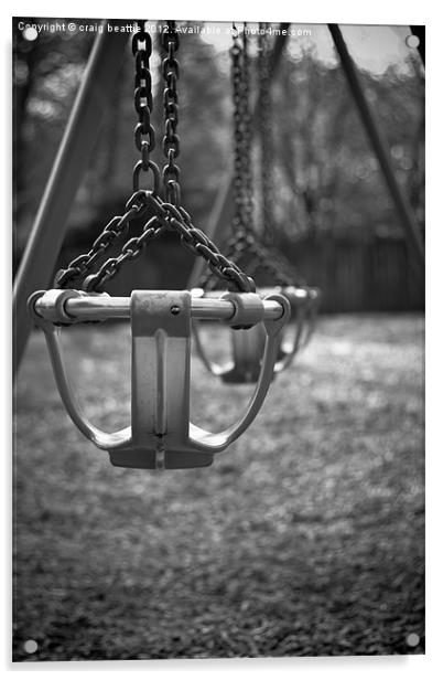Play Park Swings Acrylic by craig beattie