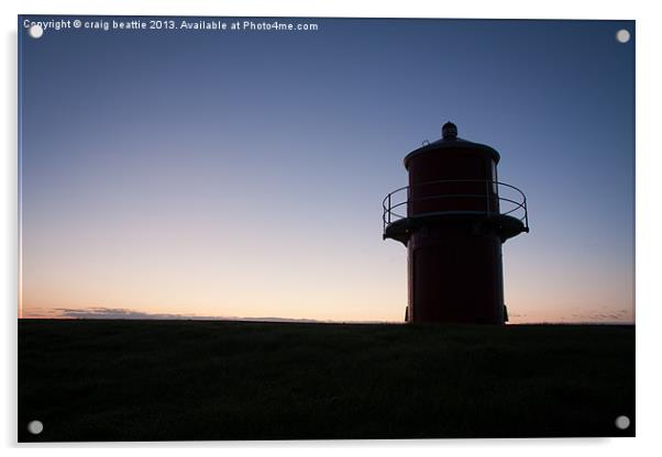 Arbroath Lighthouse at Dawn Acrylic by craig beattie