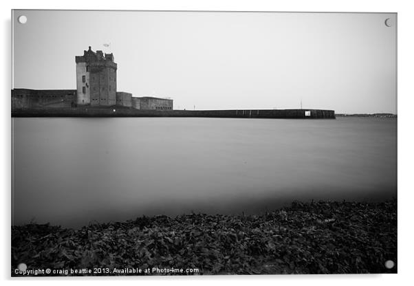 Broughty Castle, Dundee B&W Acrylic by craig beattie