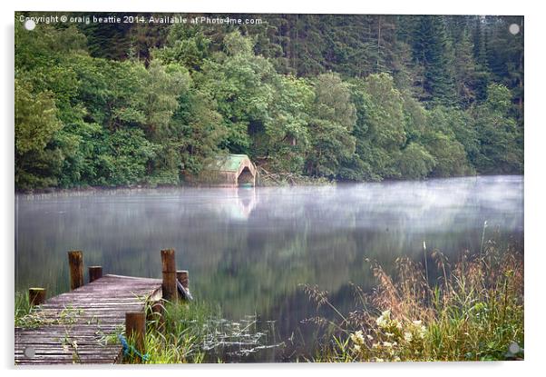  Loch Ard Boathouse Acrylic by craig beattie