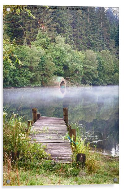  Misty morning pier Acrylic by craig beattie