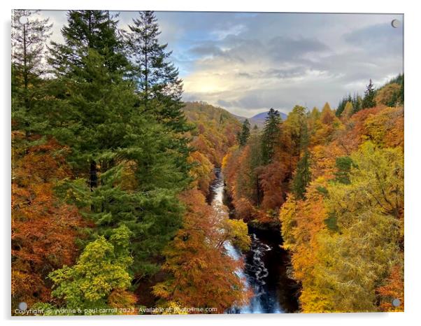 Autumn colours by the River Garry at Killecrankie Acrylic by yvonne & paul carroll