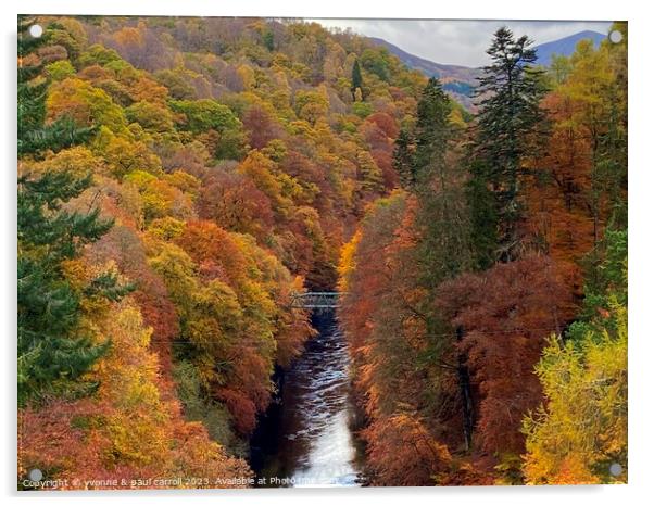 River Garry in Autumn Acrylic by yvonne & paul carroll
