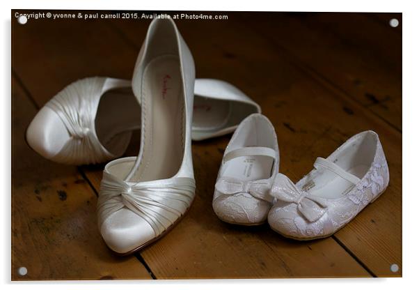  Wedding shoes Acrylic by yvonne & paul carroll
