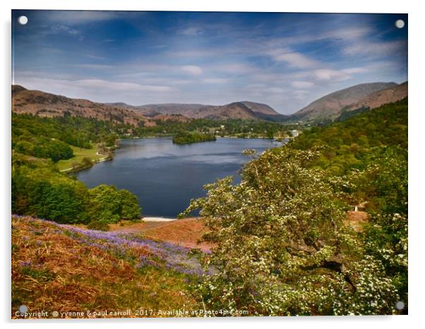 Grasmere Lake from Loughrigg Terrace Acrylic by yvonne & paul carroll