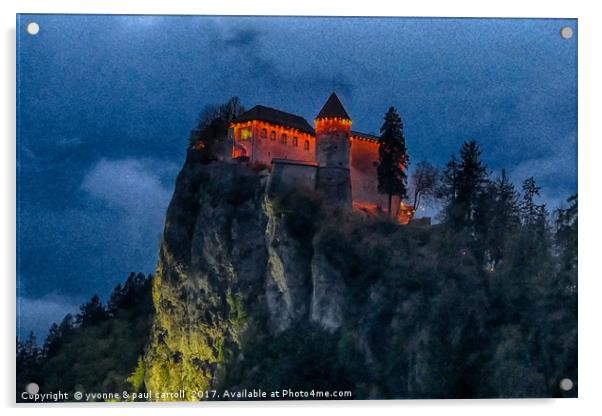Bled Castle, Slovenia Acrylic by yvonne & paul carroll