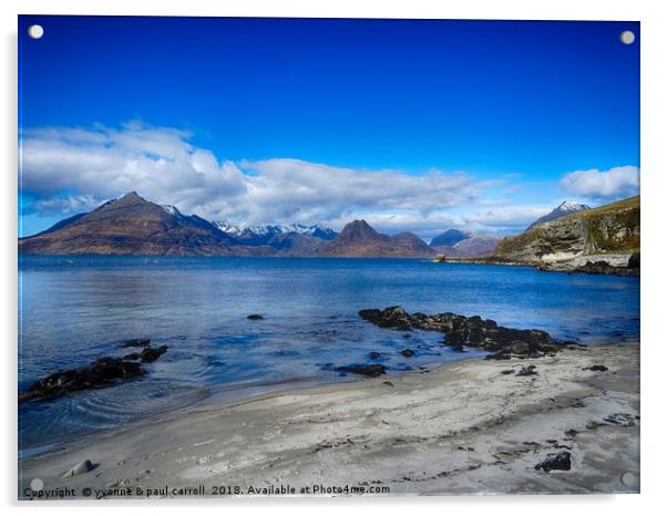 Elgol & the Cuillins, Isle of SKye Acrylic by yvonne & paul carroll