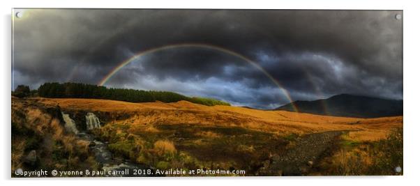 Rainbow on the walk to fairy pools, Isle of Skye Acrylic by yvonne & paul carroll