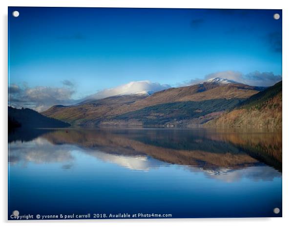 Loch Tay reflections from Kenmore Acrylic by yvonne & paul carroll