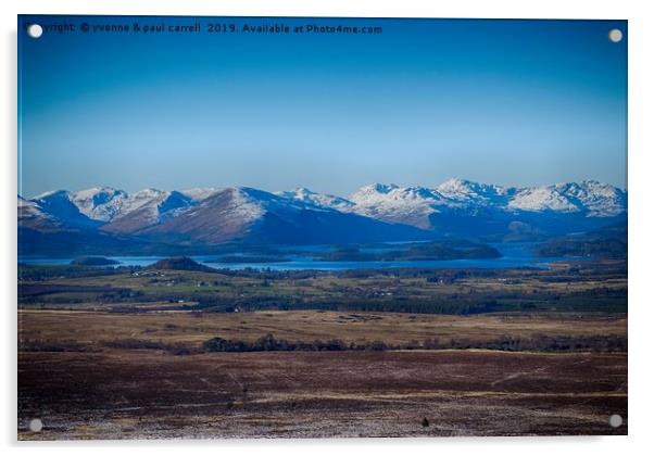 Loch Lomond from the "Whangie" Acrylic by yvonne & paul carroll