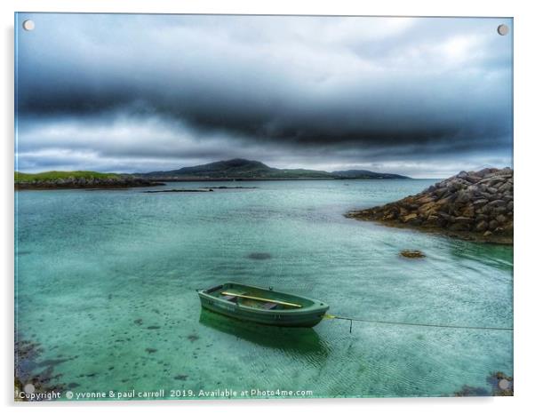 Lone boat, South Uist, Outer Hebrides Acrylic by yvonne & paul carroll