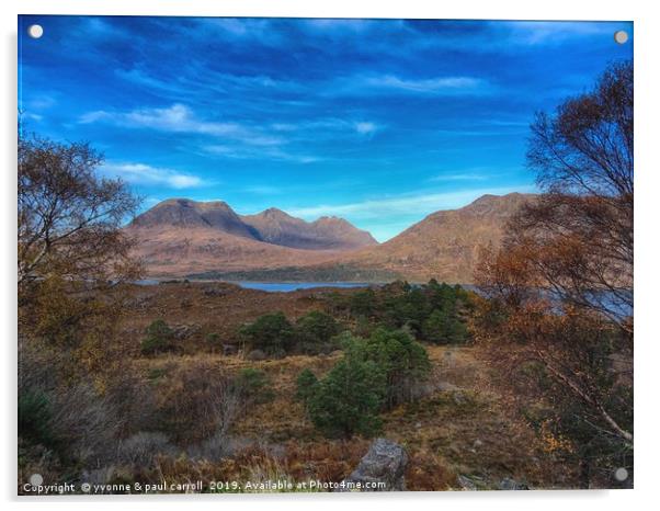 Torridon mountains, Scotland - from the NC500 road Acrylic by yvonne & paul carroll