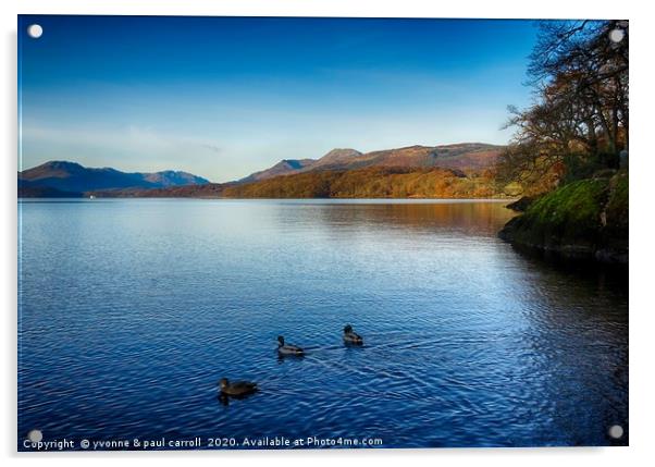 Ducks on Loch Lomond			 Acrylic by yvonne & paul carroll