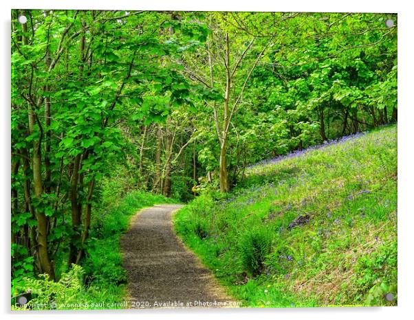 Path through the bluebell woods         Acrylic by yvonne & paul carroll