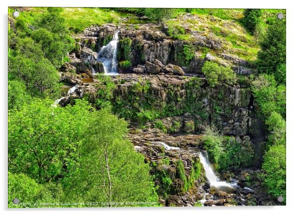 Loup of Fintry cascading waterfalls         Acrylic by yvonne & paul carroll