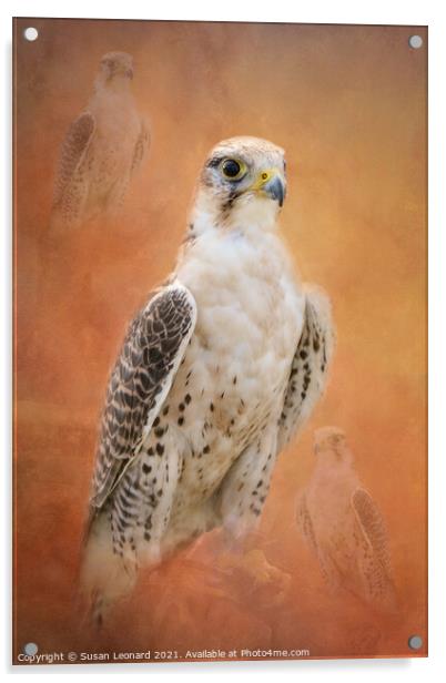 Bird of Prey Acrylic by Susan Leonard