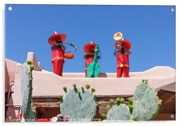 Mexican Musicians Acrylic by Susan Leonard
