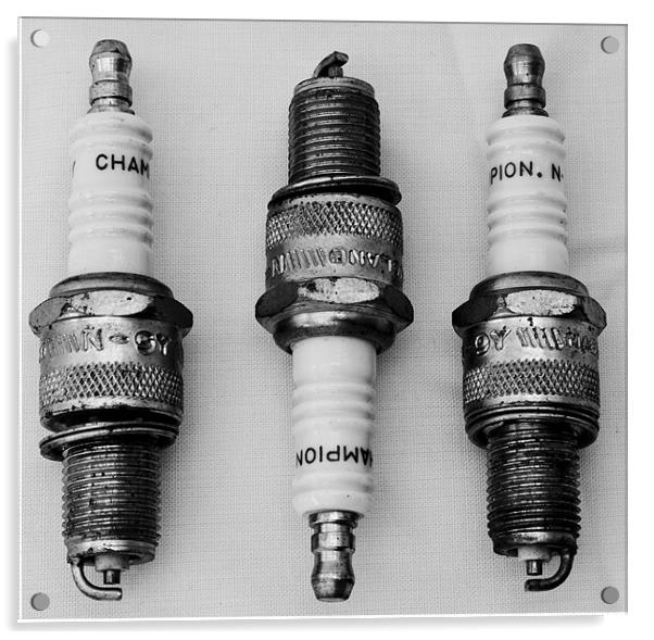 Spark Plugs Acrylic by David Pacey