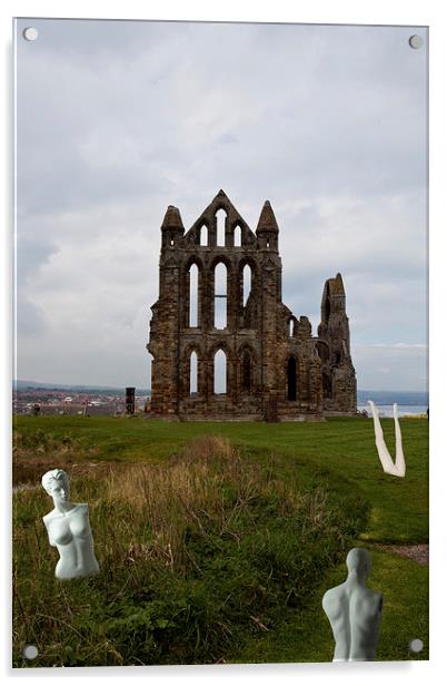 WHITBY ABBEY Acrylic by David Pacey