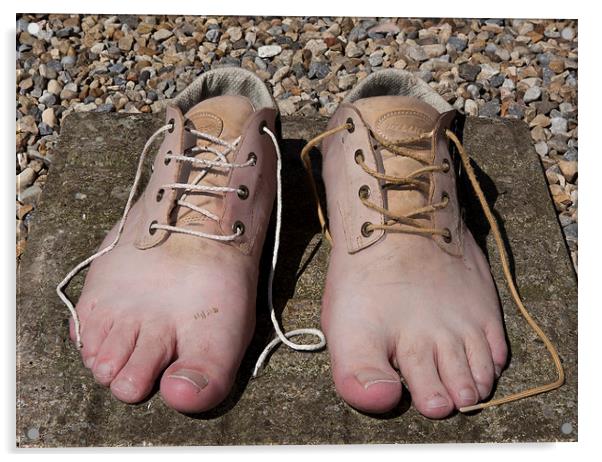 Shoe Feet Acrylic by David Pacey