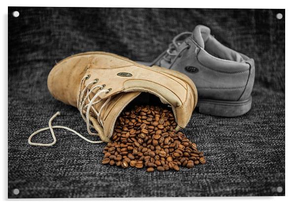 Coffee Shoe Acrylic by David Pacey