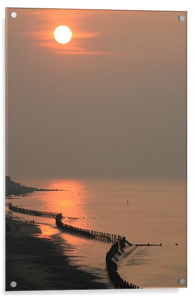 Beach sunset Acrylic by Ian Owen