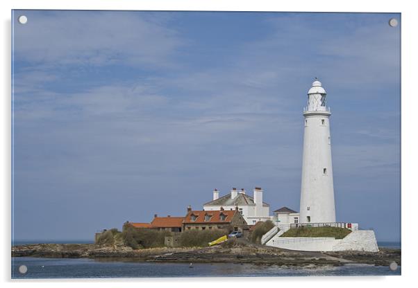 St Marys Lighthouse Acrylic by Heather Athey