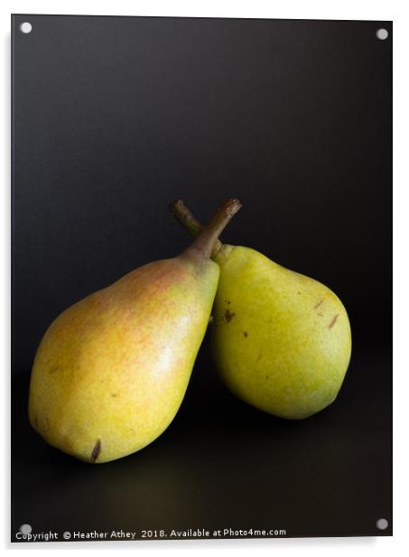 A pair of pears Acrylic by Heather Athey