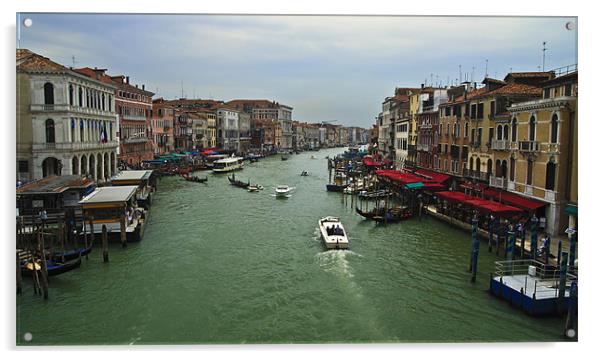 Rialto Bridge Venice Acrylic by Oliver Walton