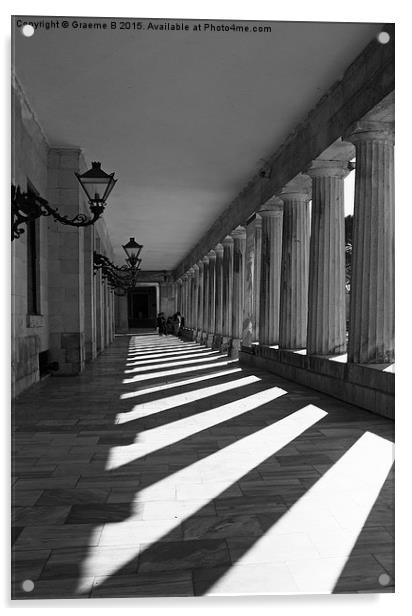  Corfu Shadows Acrylic by Graeme B
