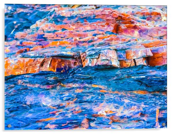 Rock Geology Colors Acrylic by Dave Bell