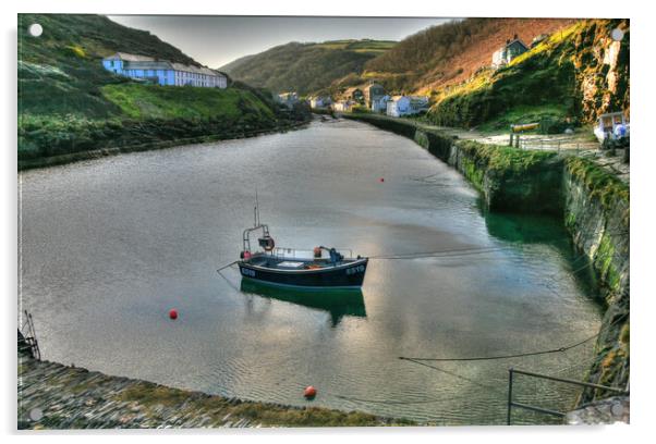 Early Morning Still Water at Boscastle Cornwall Acrylic by Dave Bell