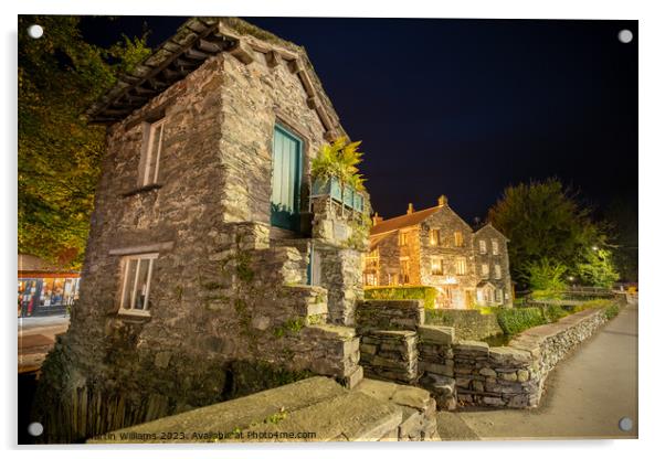 Bridge House, Ambleside in the Lake District Acrylic by Martin Williams