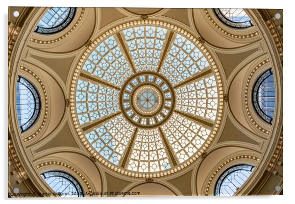 Domed roof in Westfield Shopping Mall, San Francisco, Californi Acrylic by Martin Williams