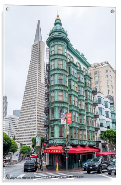 The Sentinel flatriron building built 1907 San Francisco Acrylic by Martin Williams