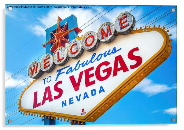 Welcome to fabulous Las Vegas Acrylic by Martin Williams