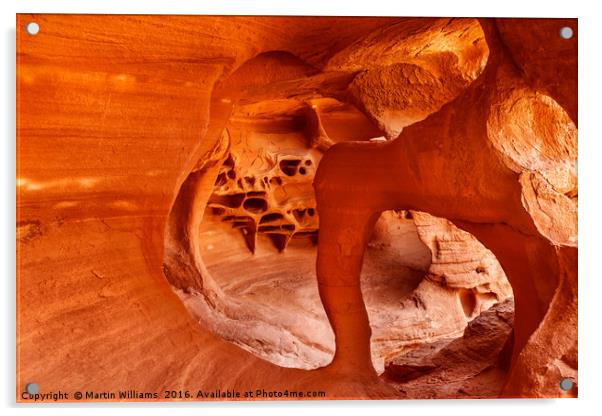 Windstone Arch, Fire Cave, Valley of Fire, Nevada Acrylic by Martin Williams