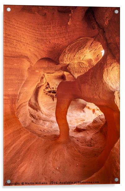 Windstone Arch, Fire Cave, Valley of Fire Acrylic by Martin Williams