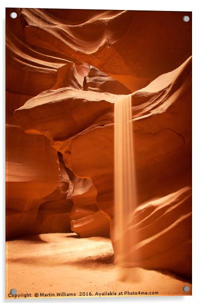 Sands of Time, Upper Antelope Canyon, Page, Arizon Acrylic by Martin Williams