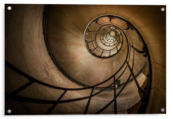 Spiral stairs - Arc de Triomphe Acrylic by Martin Williams