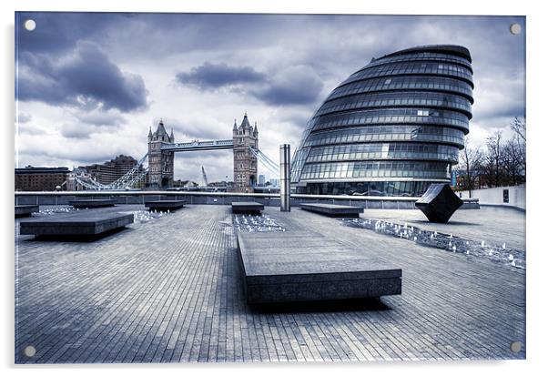 City Hall, London Acrylic by Martin Williams