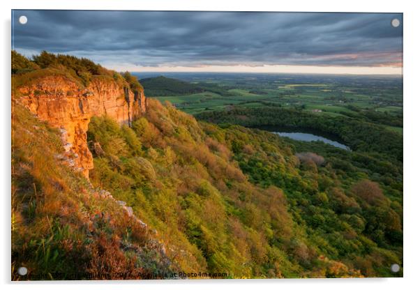 View from Sutton Bank overlooking Lake Goremire Acrylic by Martin Williams