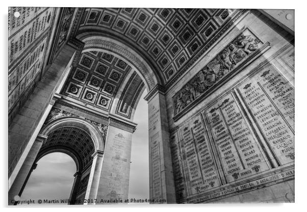 Arc de Triomphe de l'Étoile Acrylic by Martin Williams